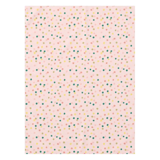 Cute Confetti Polka Dots Pattern roze Green Tafelkleed (Voorkant)