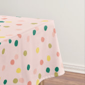 Cute Confetti Polka Dots Pattern roze Green Tafelkleed (Voorbeeld)