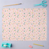 Cute Confetti Polka Dots Pattern roze Green Tissuepapier (Craft)