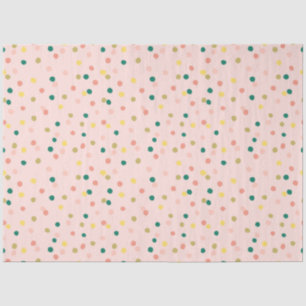 Cute Confetti Polka Dots Pattern roze Green Tissuepapier