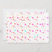 Cute Confetti Vrijgezellenfeest Kaart (Achterkant)