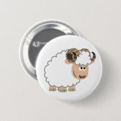 Cute Confident Cartoon Ram Button Badge (Voorkant /achterkant)