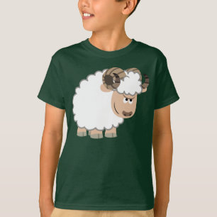 Cute Confident Cartoon Ram Children T-Shirt