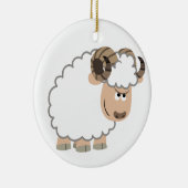 Cute Confident Cartoon Ram Keramisch Ornament (Rechts)