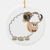 Cute Confident Cartoon Ram Keramisch Ornament (Achterkant)