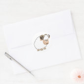 Cute Confident Cartoon Ram Ronde Sticker (Envelop)
