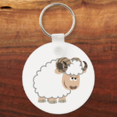 Cute Confident Cartoon Ram Sleutelhanger (Voorkant)