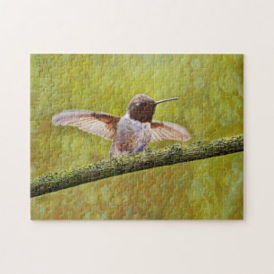 Cute Confident Hummingbird Art Puzzle Legpuzzel
