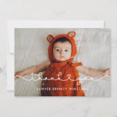 Cute Connect hartfont Baby shower - Hartelijk dank Bedankkaart (Voorkant)