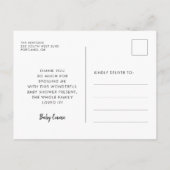 Cute Connect hartfont Baby shower - Hartelijk dank Briefkaart (Achterkant)