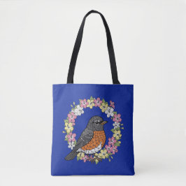 Cute Connecticut Bird With Mirabilis Tote Bag
