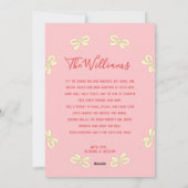 Cute Conquette Pink Bow Holiday Custom Photo   Feestdagenkaart (Achterkant)