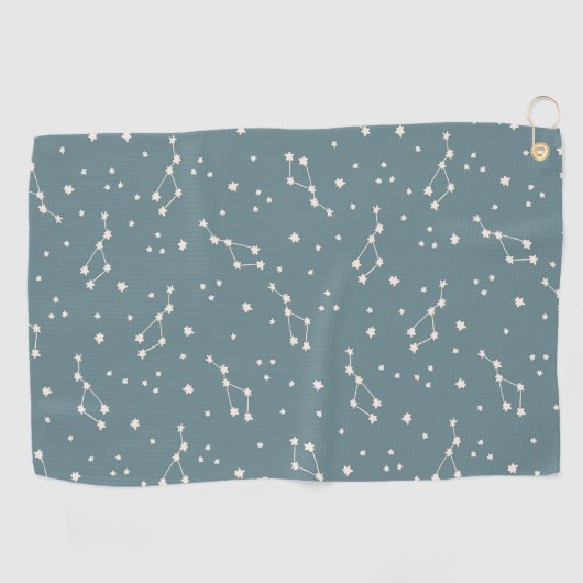 Cute Constellation Sky Pattern Golfhanddoek (Horizontaal)