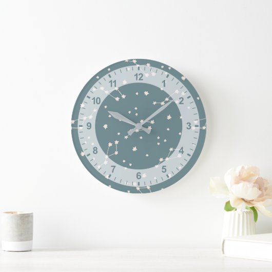 Cute Constellation Sky Pattern Grote Klok (Huis)