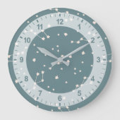 Cute Constellation Sky Pattern Grote Klok (Voorkant)