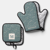 Cute Constellation Sky Pattern Ovenwant & Pannenlap Set (Voorkant / Achterkant)
