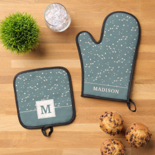Cute Constellation Sky Pattern Ovenwant & Pannenlap Set