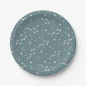 Cute Constellation Sky Pattern Papieren Bordje (Voorkant)