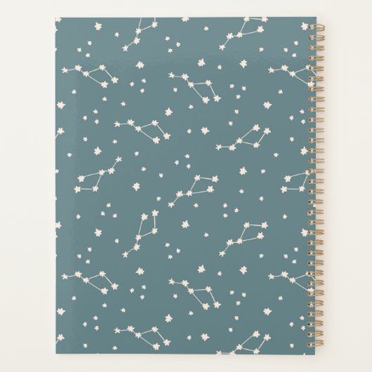 Cute Constellation Sky Pattern Planner (Achterkant)