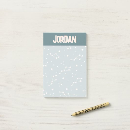 Cute Constellation Sky Pattern Post-it® Notes (Op bureau)