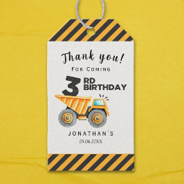 Cute Construction Birthday Boy Party 3th Years Cadeaulabel