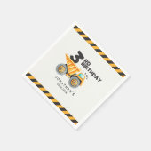 Cute Construction Birthday Boy Party 3th Years Servet (Hoek)