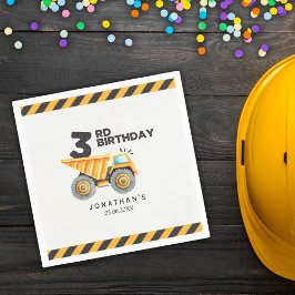Cute Construction Birthday Boy Party 3th Years Servet