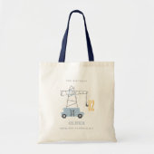 Cute Construction Crane any Age Birthday Tote Bag (Voorkant)