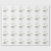 Cute Construction Crane Boy's Urban Baby shower Cadeaupapier (Vlak)