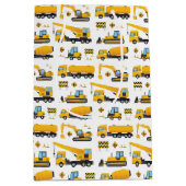 Cute Construction Dump Trucks Party Gifts Medium Cadeauzakje (Voorkant)