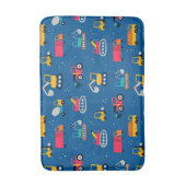 Cute Construction Movers Pattern Badmat (Voorkant Verticaal)