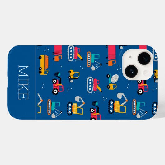 Cute Construction Movers Pattern Case-Mate iPhone Case (Achterkant (horizontaal))