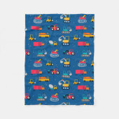Cute Construction Movers Pattern Fleece Deken (Voorkant)