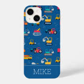 Cute Construction Movers Pattern iPhone Hoesje (Achterkant)