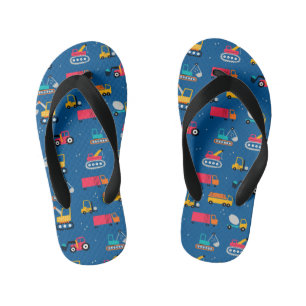 Cute Construction Movers Pattern Kinder Teenslippers