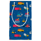 Cute Construction Movers Pattern Klein Cadeauzakje (Voorkant)