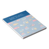 Cute Construction Movers Pattern Notitieblok (Schuin)