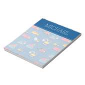 Cute Construction Movers Pattern Notitieblok (Linkerzijde)