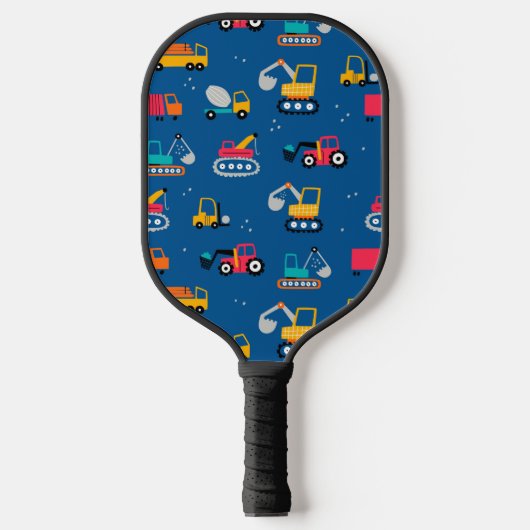 Cute Construction Movers Pattern Pickleball Paddle (Voorkant)