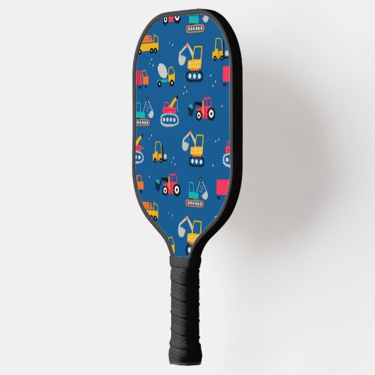 Cute Construction Movers Pattern Pickleball Paddle (Links)