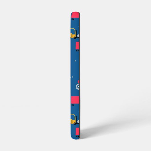Cute Construction Movers Pattern Samsung Galaxy Hoesje (Linkerkant)
