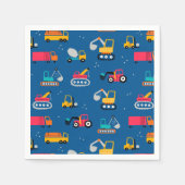 Cute Construction Movers Pattern Servet (Voorkant)