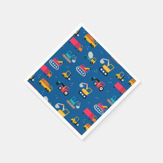 Cute Construction Movers Pattern Servet (Hoek)