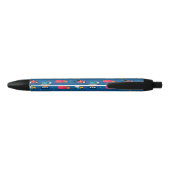 Cute Construction Movers Pattern Zwarte Inkt Pen (Achterkant)