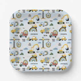 Cute Construction Theme Party Papieren Bordje