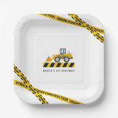 Cute Construction Trucks Party Favors Tableware Papieren Bordje (Voorkant)