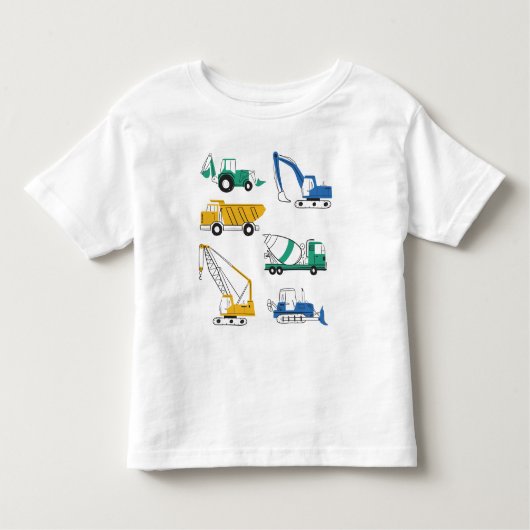 Cute Construction Trucks Shirt (Voorkant)