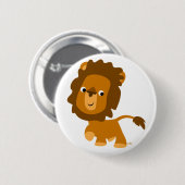 Cute Content Cartoon Lion Button Badge (Voorkant /achterkant)