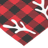 Cute contrast Buffalo controlepatroon zwarte rode  Korte Tafelloper (Hoek)