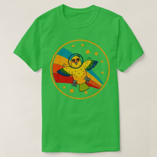 Cute  Conure Parrot Eigenaar Retro Parrot Bird T-shirt (Design voorkant)